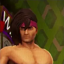 Long Hair with Magenta Headband
